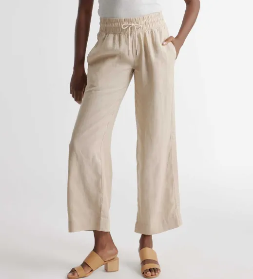  Women Wide Leg Pant Made by European Linen